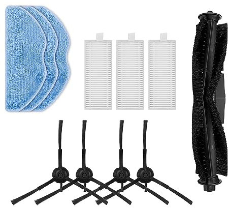 DingGreat Ersatzteil Kits für 360 S8 Staubsauger Roboter Zubehör - 1 Hauptbürste, 3 Mopp, 3 HEPA Filters, 1 Reinigungsbürste