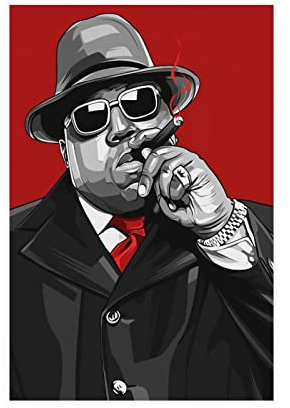 SORECI Rapper, Musiker Biggie Notorious Big B.I.G 717 Leinwand-Poster, Wandkunst, Dekor, Bild, Gemälde für Wohnzimmer, Schlafzimmer, Dekoration, ungerahmt, 30 x 45 cm
