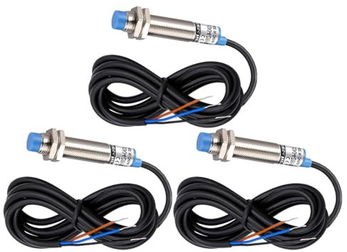 3 Stück M8 Induktiver Näherungssensor Schalter Nicht Schildtyp LJ8A3-2-Z/BX Detektor 2mm 12-24VDC 200mA NPN Normalerweise Offen（NO） Induktiver Näherungsschalter 3 Draht