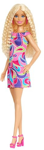 Barbie Fashionistas Poupée avec Cheveux blonds ondulés, Robe et Accessoires Ultra Chevelure, poupée de Collection 65ème Anniversaire, HRH20