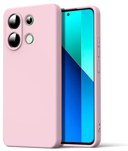 Byvuwiay Cover per Xiaomi Redmi Note 13 4G, Morbida Silicone Liquida TPU Protettivo Ultra Slim Custodia Antiurto, Custodia Compatibile con Xiaomi Redmi Note 13 4G - Rosa