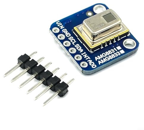 Gbtdoface Wärmebild-Sensor-Modul, Temperatur-Feuchtigkeitssensor, AMG8833 IR 8X8 Wärmebildkamera-Array-Temperatursensor-Modul
