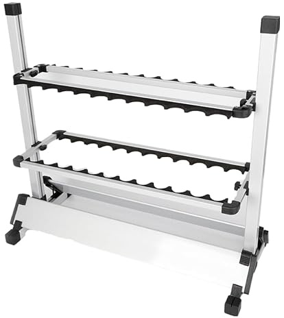 SOPERIT Angelrutenhalter Vertikal 24 Aluminium Angelruten Rutenhalter Tragbar für Innen und Außen Ruten Sortieren Boot Garage