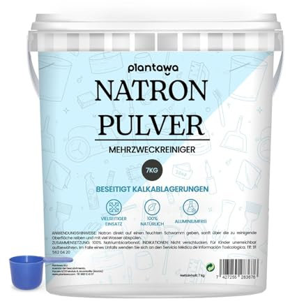 PLANTAWA Bicarbonato de Sodio 7kg | Bicarbonato Sódico Multiusos para Limpieza del Hogar | Alta Solubilidad | Cocina, Baño, Textiles y Más | Formato Ahorro | Baking Soda Limpieza