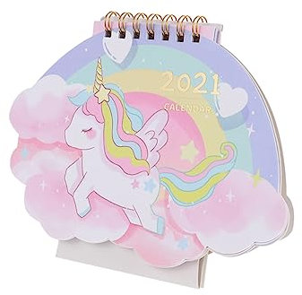 GRIRIW 1 Stück 2021 Tischkalender 2021 Schreibtischkalender tischkalender basteln Süßer Tischkalender Schreibtischdekorationskalender Ornament Stehkalender 2021 Stehender Kalender Papier