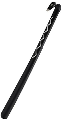 Guoyoocc Chausse-Pied en Plastique Paresseux Corne a Chaussure,Chausse-Pied à Long Manche 60cmNoir/Blanc