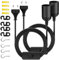 HOTUT 2 Piezas Portalámpara E27 Con Interruptor, Adaptador de Lámpara, Cable de Red Con Enchufe, Base Para Bombilla, Cable 2 Metros
