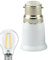 galeyyu Convertidor De Casquillo E27 A B22, Adaptador De Casquillo De Bombilla De Luz A Bayoneta, Soporte De Bombillas Para LED/CFL Y Bombillas Incandescentes [Clase De Eficiencia Energética A]