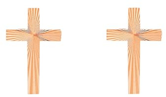 9ct Rose Gold Small Cross Stud Earrings