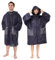 Owntop Handtuch Poncho Erwachsene, Surf Poncho Langen Ärmeln Damen Herren, Schnell Trocknendes Badeponcho mit Reißverschluss für Strand Camping Dusche Pool Zuhause - Blau M