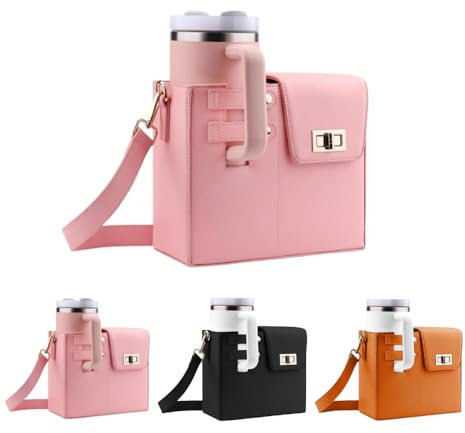 BibHoly Tragbare Umhängetasche für Stanley,Stanley Cup Tasche,Wasserflaschen-Tragetasche,Flaschenhalterbeutel - Tasche Mit Handytasche