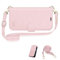 OCASE Kompatibel für Galaxy S24 FE Hülle mit Handykette, Band Längenverstellbar, Handyhülle zum Umhängen, Lederhülle mit Kordel Schnur abnehmbar in Pink