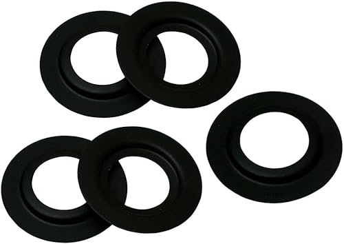 Reduzierring für Lampenschirme aus Metall – Konvertiert europäische und kontinentale Lampenschirme in Lampenfassungsgrößen | Langlebiger Adapter für E27-, E14- und B22-Leuchten (Black 5 pcs)