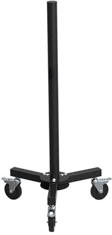 Olympic Weight Holder Rack with Locking Wheels, Bumper Plate Storage – Holds 500 Pounds of 1.9/0.8 Inch Weight Plates, Strength Training Weight Tree for Stack Plates(0.8in,H-80cm/31.5in)