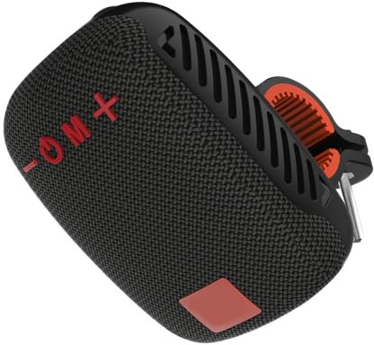 Altavoz Bluetooth Portátil para Bicicleta, Altavoz Impermeable para Motocicleta, Tiempo de Reproducción 3H, Emparejamiento Dual, Compatible con Radio FM, Tarjeta TF (Black)
