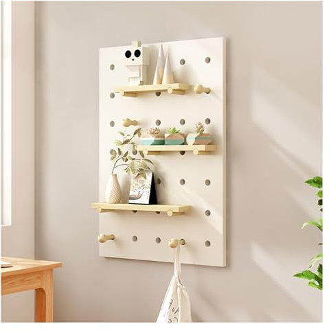 Panneaux perforés for murs, panneaux perforés, panneau perforé, panneau perforé à montage mural 1 pièce, présentoir en bois, à suspendre avec un assortiment d'outils for la cuisine, le bureau (couleur