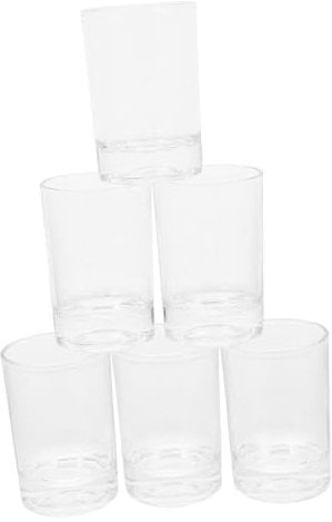 CRILSTYLEO 6er Set Klare Trinkgläser Modernes Für Wasser Kaffee Tee Und Säfte Ideal Für Küche Restaurant Party Pro Robuste Und Elegante Glasware