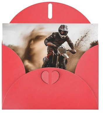 Motocross-Grußkarten mit Umschlägen, einzigartiges Design, blanko, 10,2 x 15,2 cm, Pop-Up-Karten für alle Anlässe, Geburtstagskarte, Jubiläumskarte