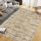 CIBTYHOH Kurzflor Bereich Teppich Wohnzimmer Boho Waschbarer Teppich Schlafzimmer 80 * 150cm Vintage Carpet für Esszimmer Büro(Beige)