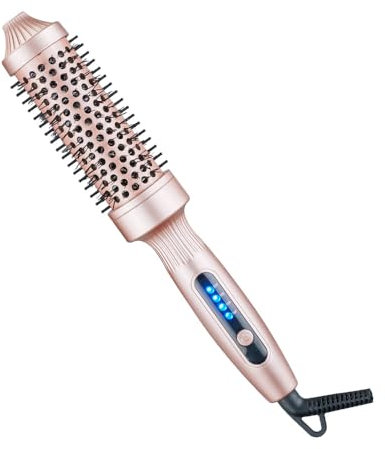 Thermal Brush – One-Step Haartrockner und Styler Volumizer mit 30s Schnellaufheizung, 4 Geschwindigkeitsstufen & Infrarot-Haarpflege Perfekte Lockenbürste für natürliche Locken & Volumen #01