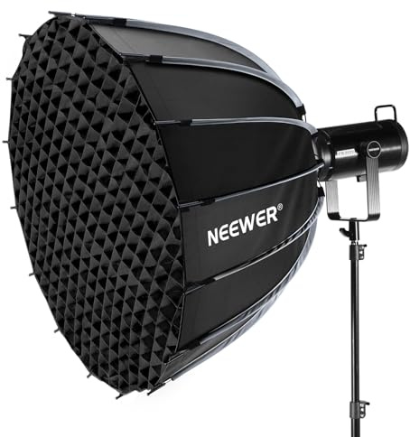 NEEWER Softbox Parabolica, 35.4 Attacco Bowens Softbox, NS72P | Con Luce Diffusers, Per Fotografia Studio Registrazione, Compatibile con Aputure 120d Compatibile con Godox SL60w