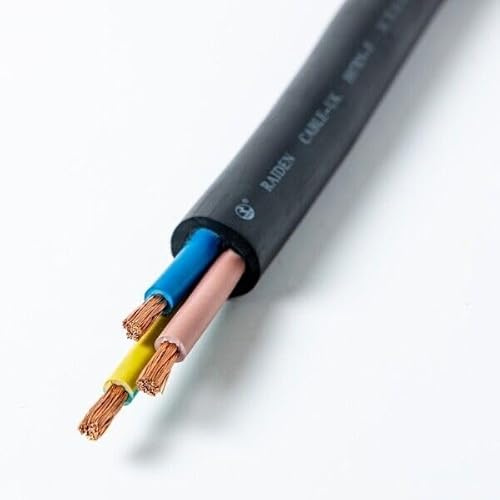 Heavy Duty Flexible Rubber Power Cable, 3 Core, Variuos sizes, H07RN-F, Indoor/Outdoor Use - Various Lengths. (1mm-16mm) (3cx2.5mm, 4M)