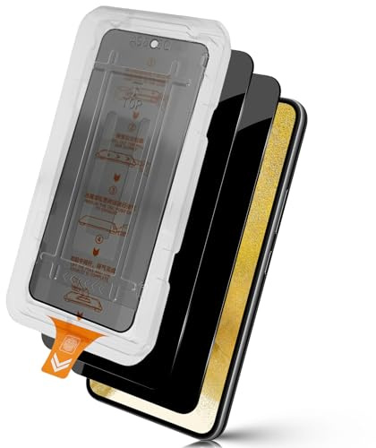 Locofun Anti-Espion Protecteur d'écran pour Samsung Galaxy S23/S22,[2 Pièces] Anti-Spy Verre Trempé, Dureté 9H 3D Privacy Film Protection avec Kit Automatique