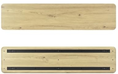 BRDQIMC Dual Monitor Desk Shelf & Laptop Riser - Multi-Use Computer Desk Shelf, Ideal For Office & Studio Workspaces(Oak White)