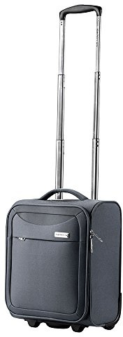 CarryOn Air Weicher Underseat Handgepack Koffer 40cm - 1,6kg Unter dem Sitz Kabinenkoffer 23 mit 2 räder (Schwarz, Mini)