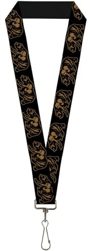 Buckle-Down Schlüsselband California Grizzly Bear Outline Black Brown, mehrfarbig, 55,9 x 2,5 cm, LY-1.0-W32988