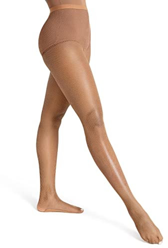 Capezio Professionelle nahtlose Netzstrumpfhose für Erwachsene, Ahorn, Größe Klein/Mittel