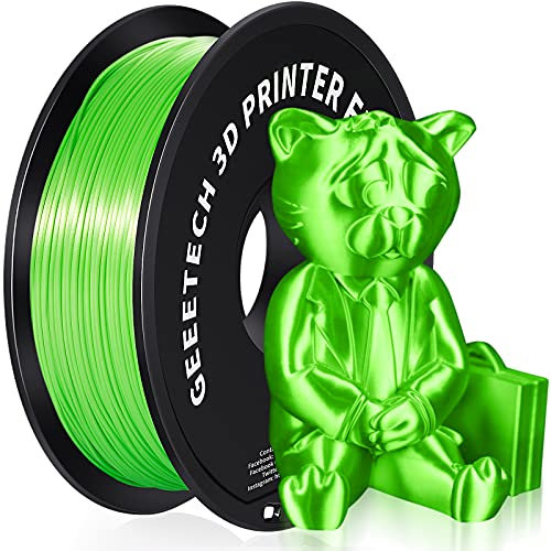 GEEETECH PLA filament 1.75mm Silk Grün, 3d filament PLA for 3d Drucker 1kg spool