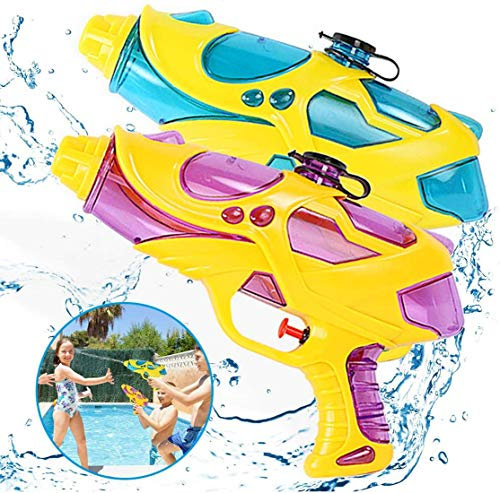 Spielzeug Kinder Wasserpistole Set 360ml Wasser Spritzpistole 2 Stück Spielzeugpistole 5M Reichweite Wasserspielzeug Sommer Kinderspielzeug Mädchen Jungen Wasserspritzpistole für Kinder ab 3 Jahre