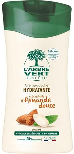 L'ARBRE VERT - Crème Douche Amande Douce Bio 250Ml - Lot De 4