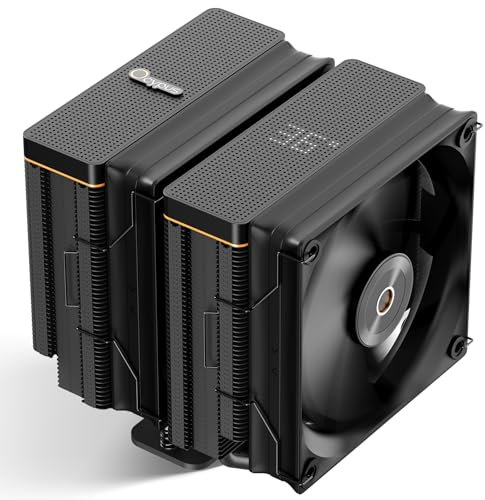 Ocypus Iota A62 BK CPU Cooler,CPU Air Cooler with New Digital Display,6 Copper Heat Pipes,120MM FDB Fans,CPU Cooling Fans for AMD AM4/AM5,Intel LGA 115X/1200/1700/1851