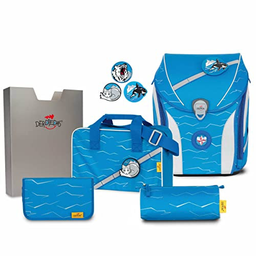 DerDieDas Schulranzen Set 5-TLG. Ergoflex MAX Buttons Polar