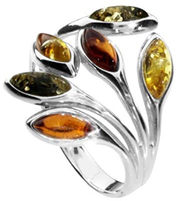 Ring - Elena - Silber 925/000 mit Bernstein