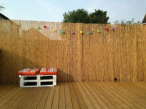 Best Artificial Rouleaux de clôture en roseau naturel pour jardin, intimité, extérieur, bambou (4 m x 1 m)