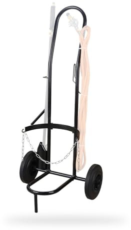 GREENSTAR - Gasflaschentransportwagen - Für Unkrautvernichtungsarbeiten - Max. Tragfähigkeit 130 kg - Robuste Konstruktion - Räder 200 mm Durchmesser - 40x110x99 cm