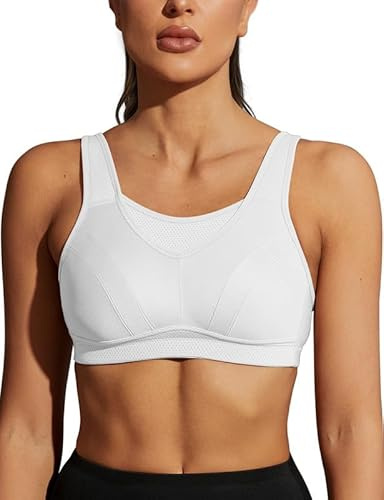 WingsLove Women's Sports Bra High Impact Bra Full Coverage Wirefree Workout Non Padded Ultimate Running Bra Sports Bra Women Plus Size
