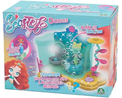 SEASTERS, Bubble Aquarium avec Poupée Sirène Surprise, Princesse Qui Se Transforme en Sirène, avec Accessoires Secrets, Jouet pour Enfants Dès 3 Ans, Eat01 Multi-Colored