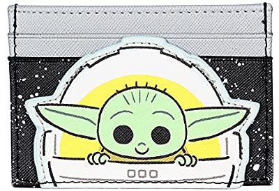 Sci-Fi Series Baby Jedi Master Character The Child Grogu Card Wallet, multicolore, osfm, Multicolore, osfm