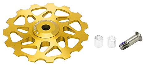 Schaltwerk Riemenscheibe, 15T Mountainbike Schaltrad Schaltwerk Stahllager Führungsrolle Riemenscheibe Fahrrad Schaltwerk Zubehör(Gold) Bicyclederailleur Bicyclederailleur Fahrräder Und Ersatzteile