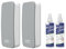 LOUKIN Magnetischer trocken abwischbarer Radiergummi, Whiteboard-Radierer, Glastafelradierer (grau), inklusive 2 x 100 ml Whiteboard-Reiniger, für Klassenzimmer, Zuhause und Büro, 2 Stück
