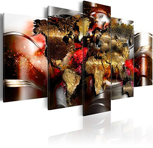 B&D XXL - Akustikbild 225x112 cm Bilder mit Akustikschaumstoff Hochleistungsschallabsorber Schallschutz Leinwandbild XXL 5 tlg Wandbild k-A-0017-b-o