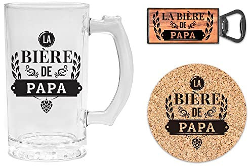 STC Coffret LA BIÈRE DE Papa Verre DÉCAPSULEUR Dessous
