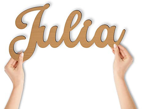Julia Name Schriftzug Schild Geschenk Namensschild Türschild Holz Buchstaben Deko Tür Wand