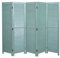Paravent HWC-C30, Raumteiler Trennwand Sichtschutz, Shabby-Look Vintage, 170x205cm - grün