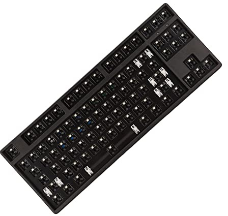 PUSOKEI 87 Keys RGB Modular Mechanical Keyboard, GMMK 80% TKL Gamer Keyboard DIY Kit, Hot Swap Switch Custom Gaming Keyboard with 2.4G Receiver & Key Puller. (Black)