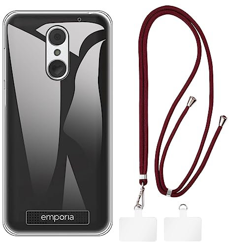 Crossbody-/Halsband-TPU-Handyhüllen-Set Kompatibel mit Emporia Smart 4, Stoßfeste Schutzhülle mit Verstellbarem Tragegurt
